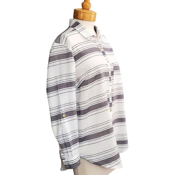 Matilda Jane & Joanna Gaines Made Ready Womens Button Up Shirt Cotton Sz M - Picture 3 of 8